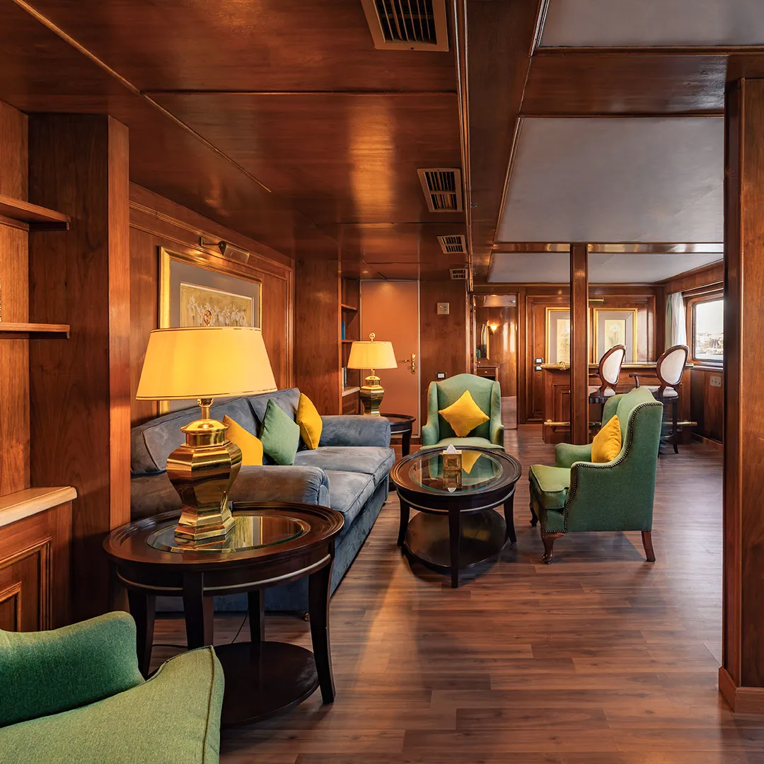Lounge aboard the MS Salacia Nile Cruise Nile cruise
